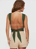 Babe Open Back Tie Top