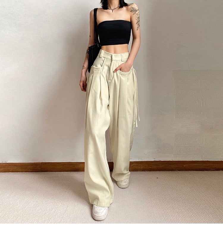 Order High Waist Straight Tailored Korean Pants Online From MY OWN WARDROBE