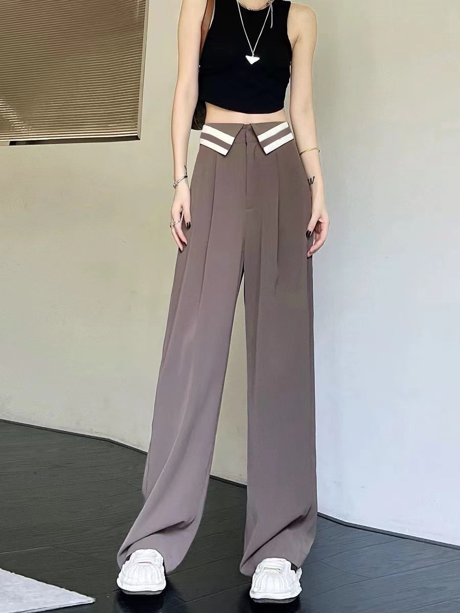 Korean High Waist Trendy Baggy Pants Non Stretchable Slit Wide Leg Jeans  For Women | Shopee Philippines