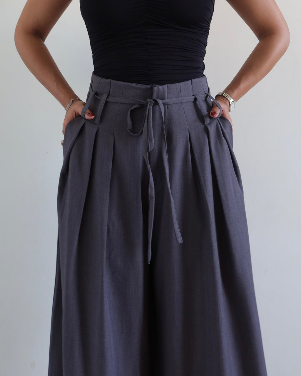 French Flow Pleated Wide Leg Pants