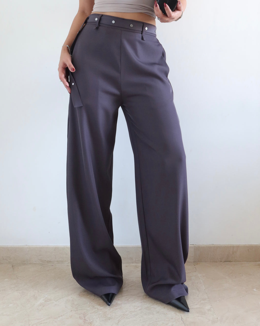 Rivet Grip Loose Tailored Trousers