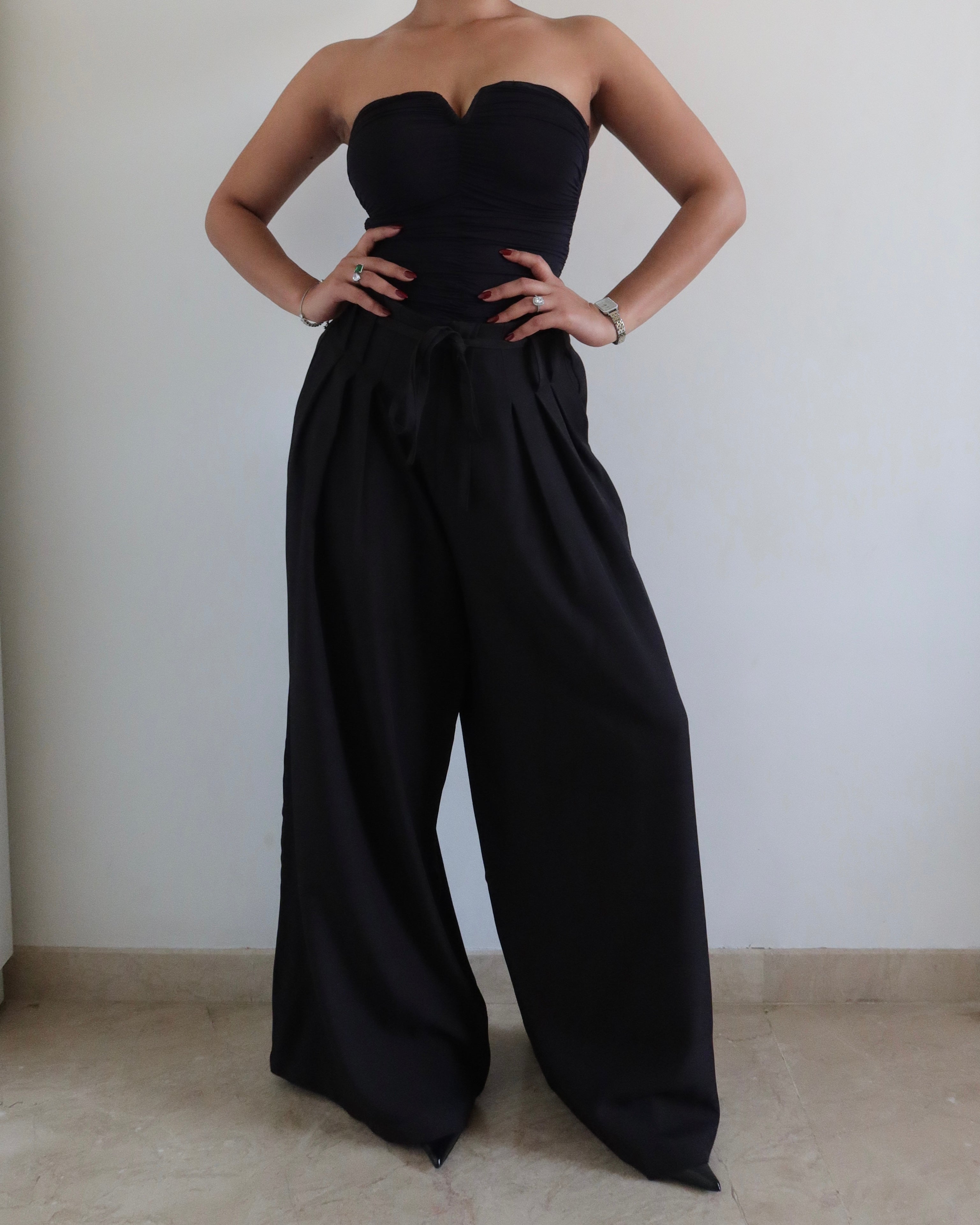 French Flow Pleated Wide Leg Pants
