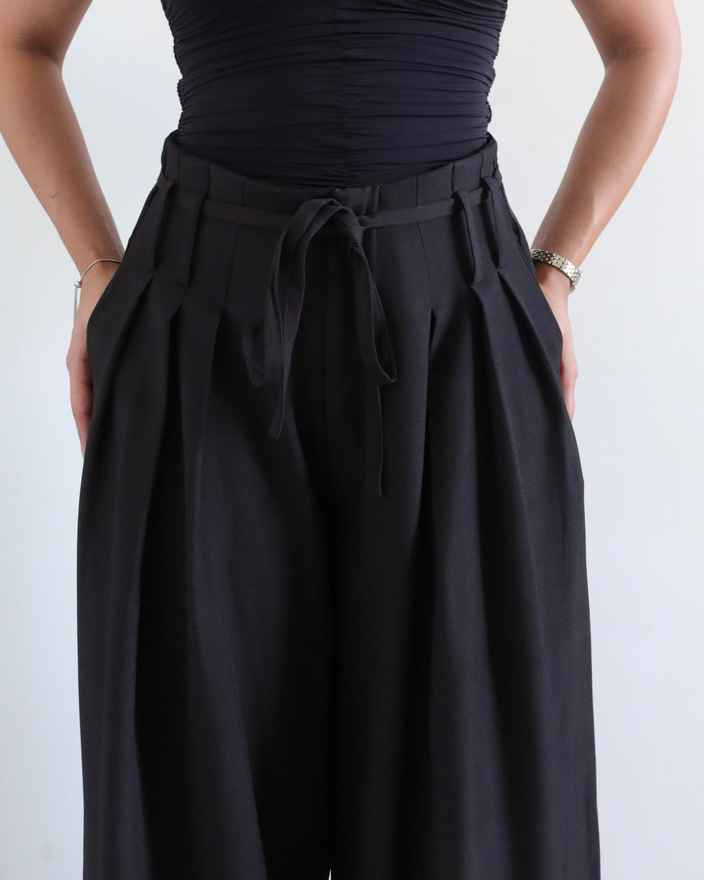 French Flow Pleated Wide Leg Pants