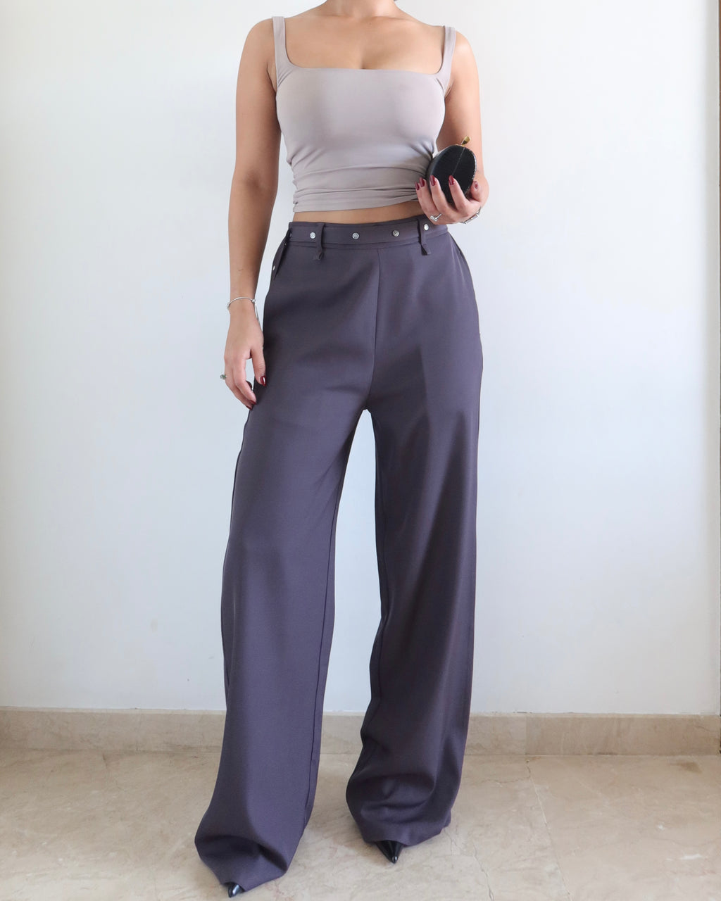 Rivet Grip Loose Tailored Trousers