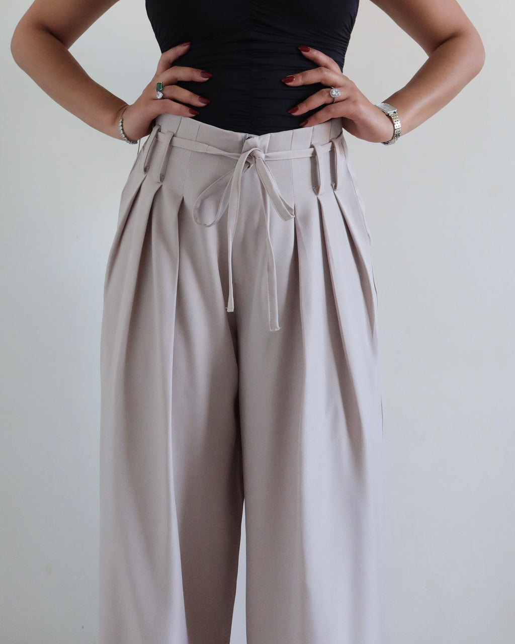 French Flow Pleated Wide Leg Pants