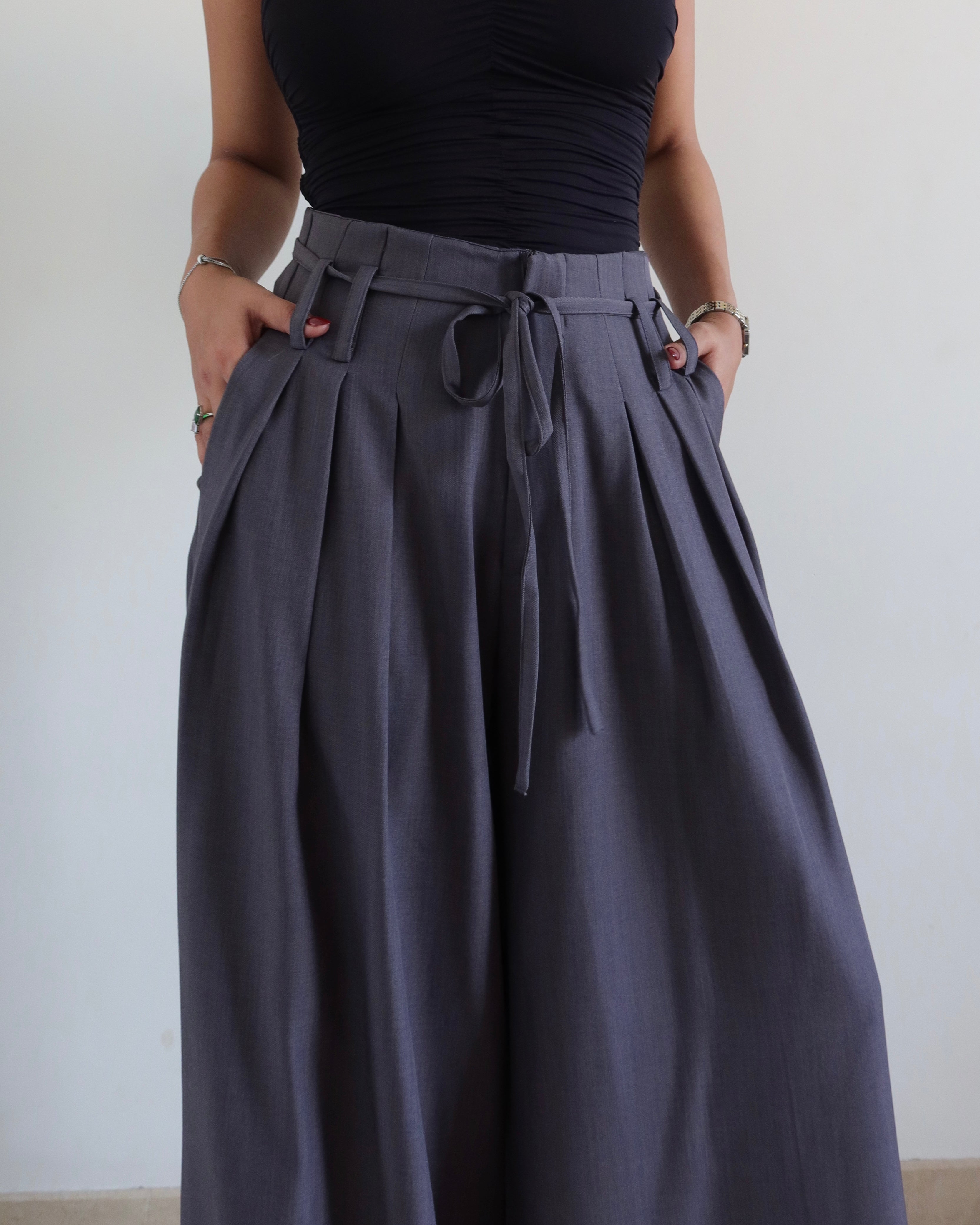 French Flow Pleated Wide Leg Pants