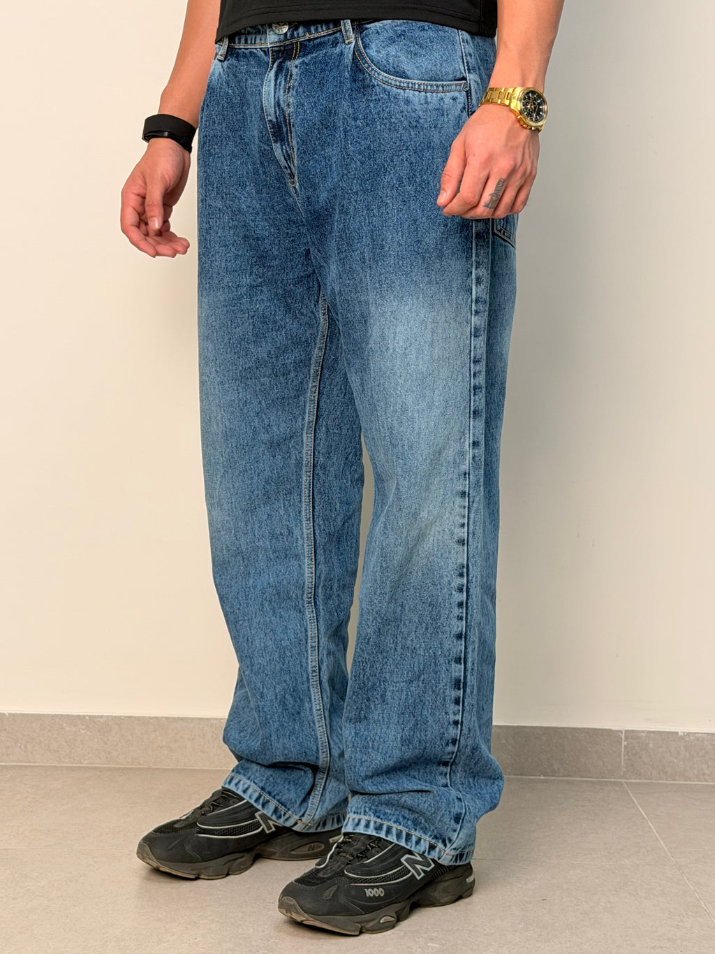 Pleat Game Baggy Jeans