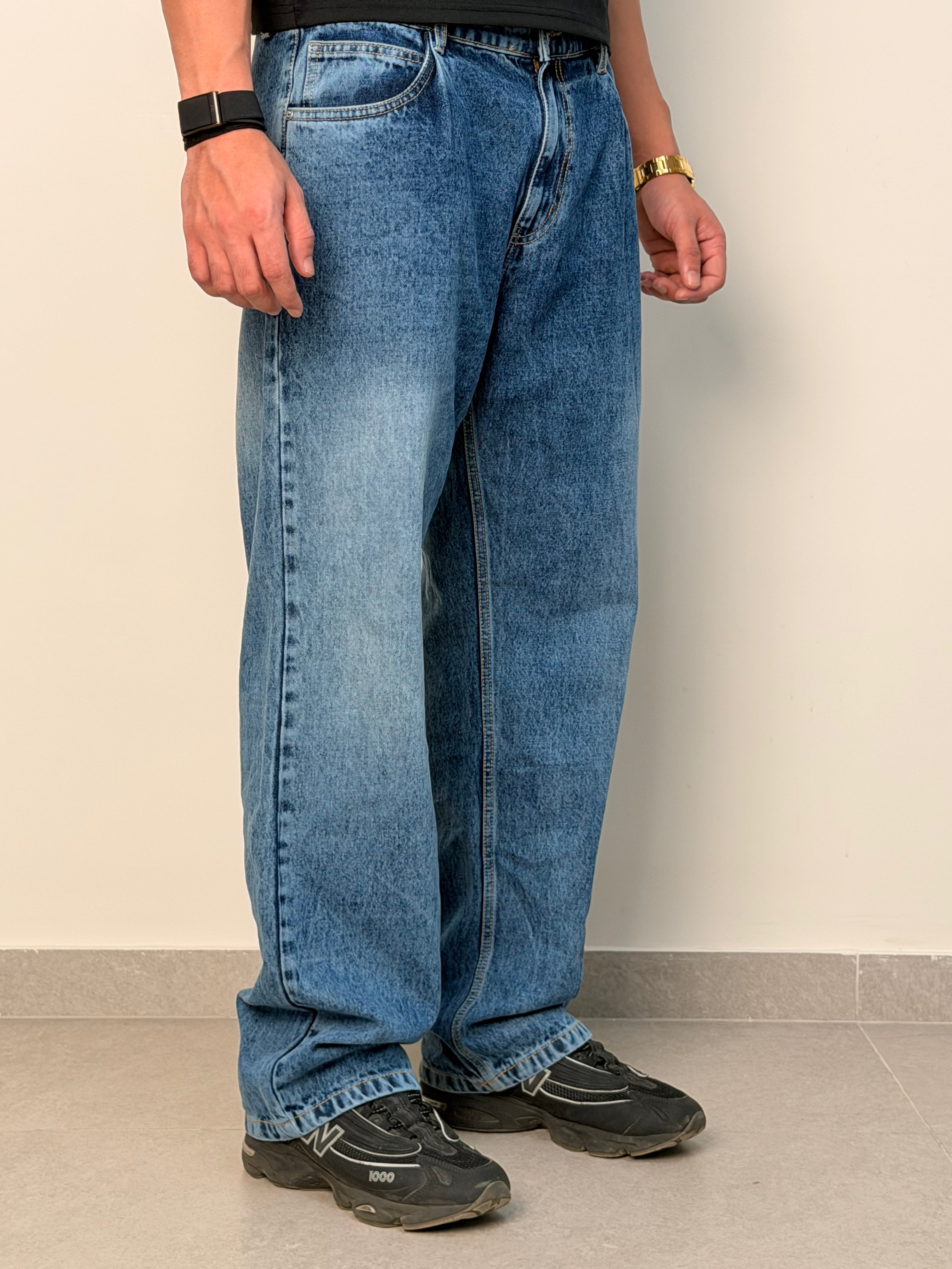 Pleat Game Baggy Jeans