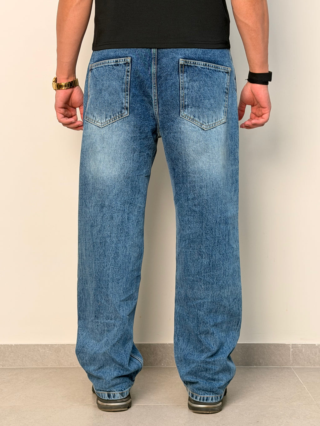 Pleat Game Baggy Jeans