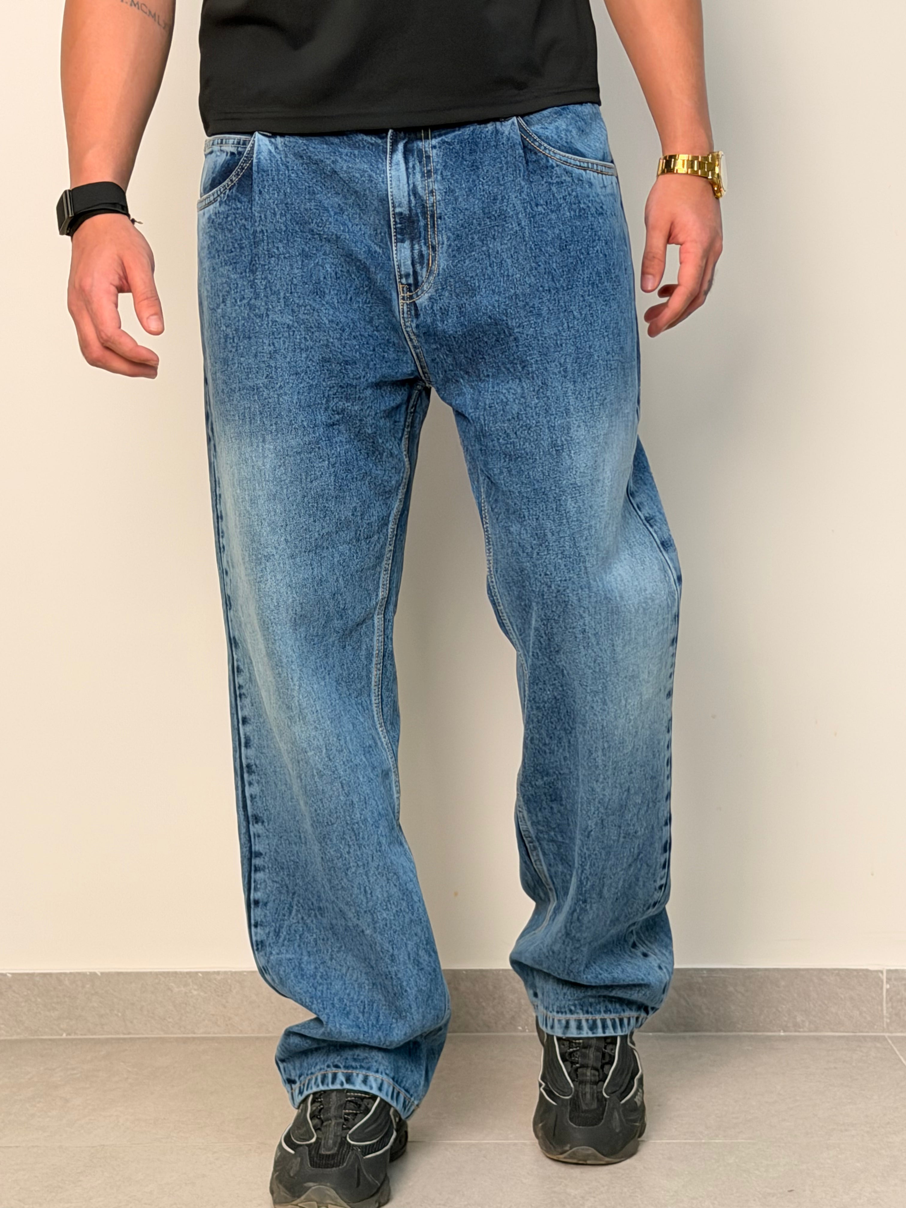Pleat Game Baggy Jeans