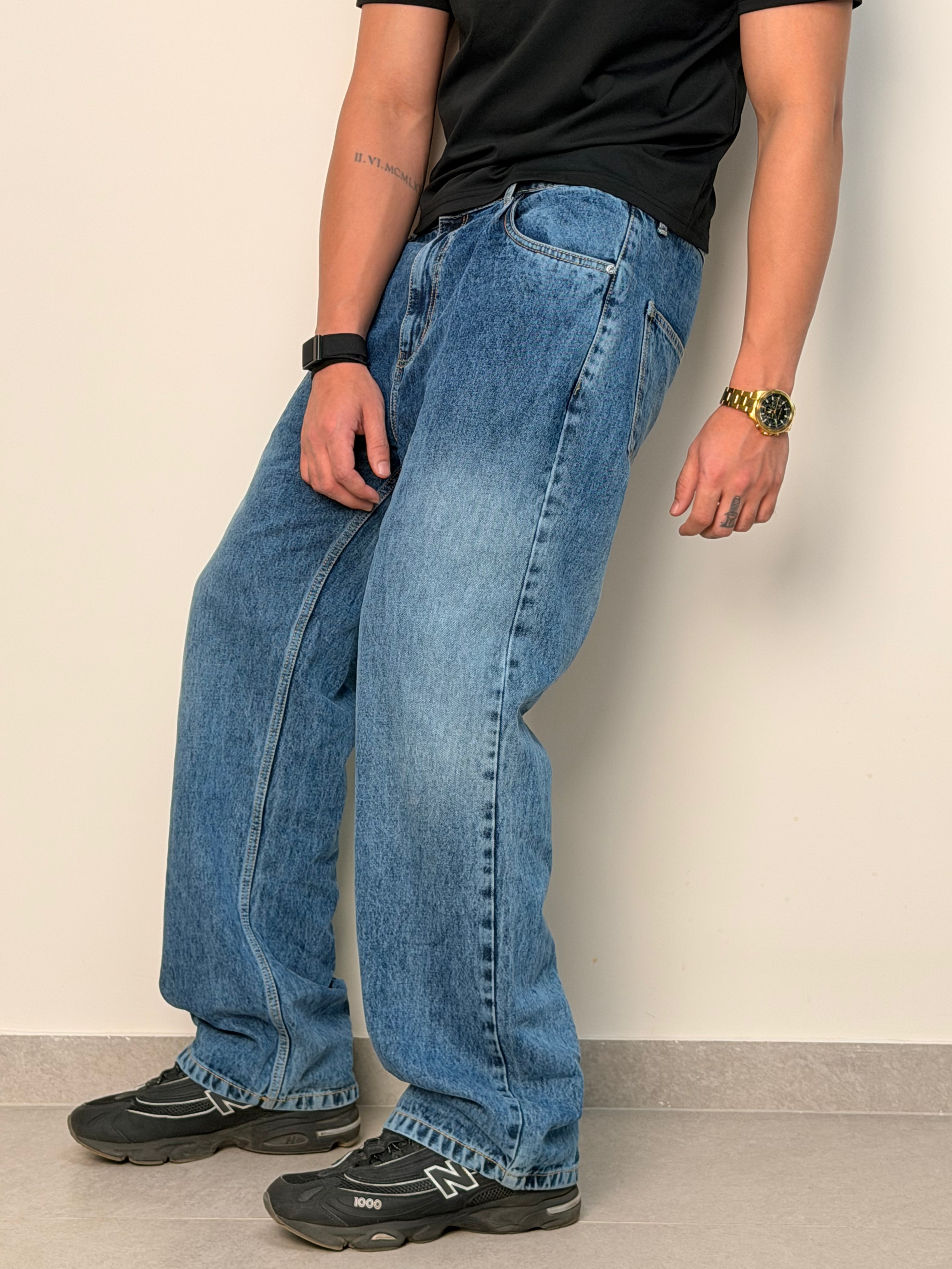 Pleat Game Baggy Jeans