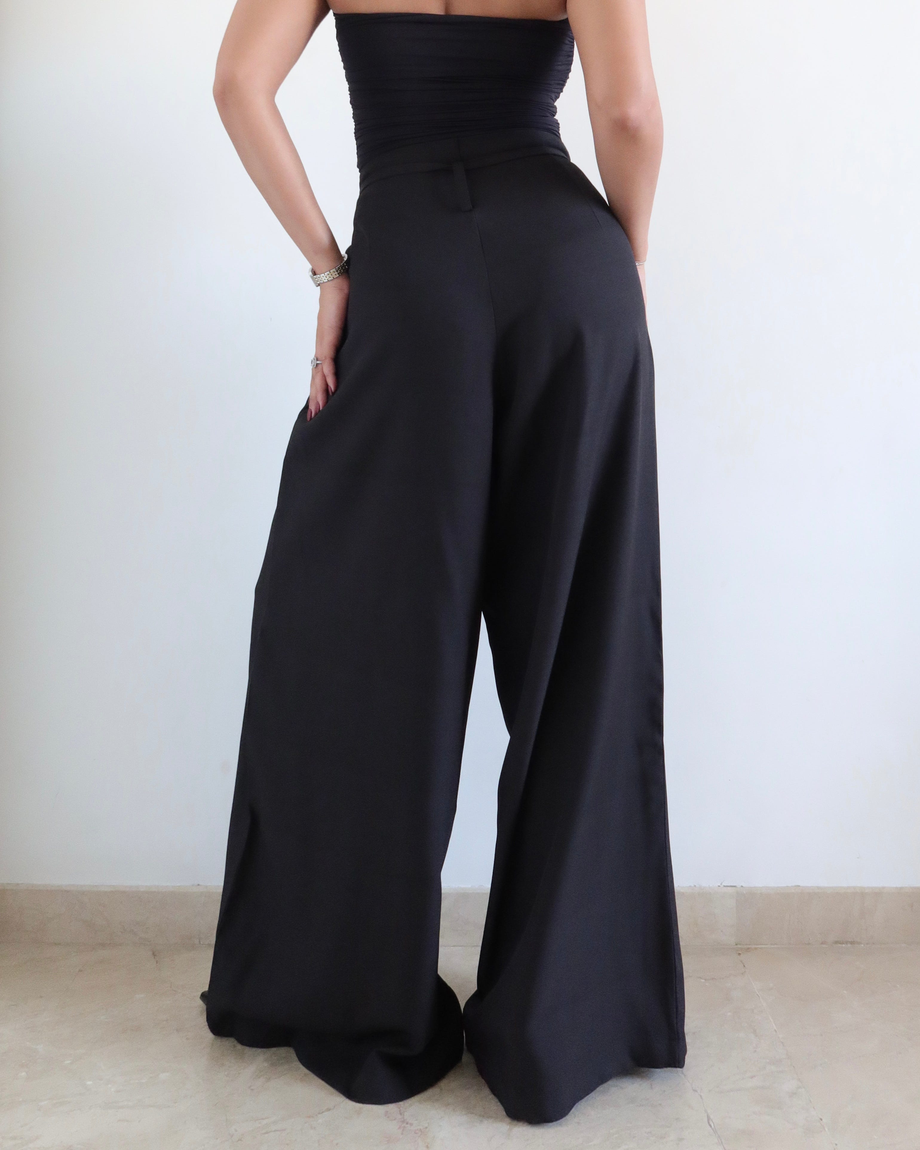 French Flow Pleated Wide Leg Pants