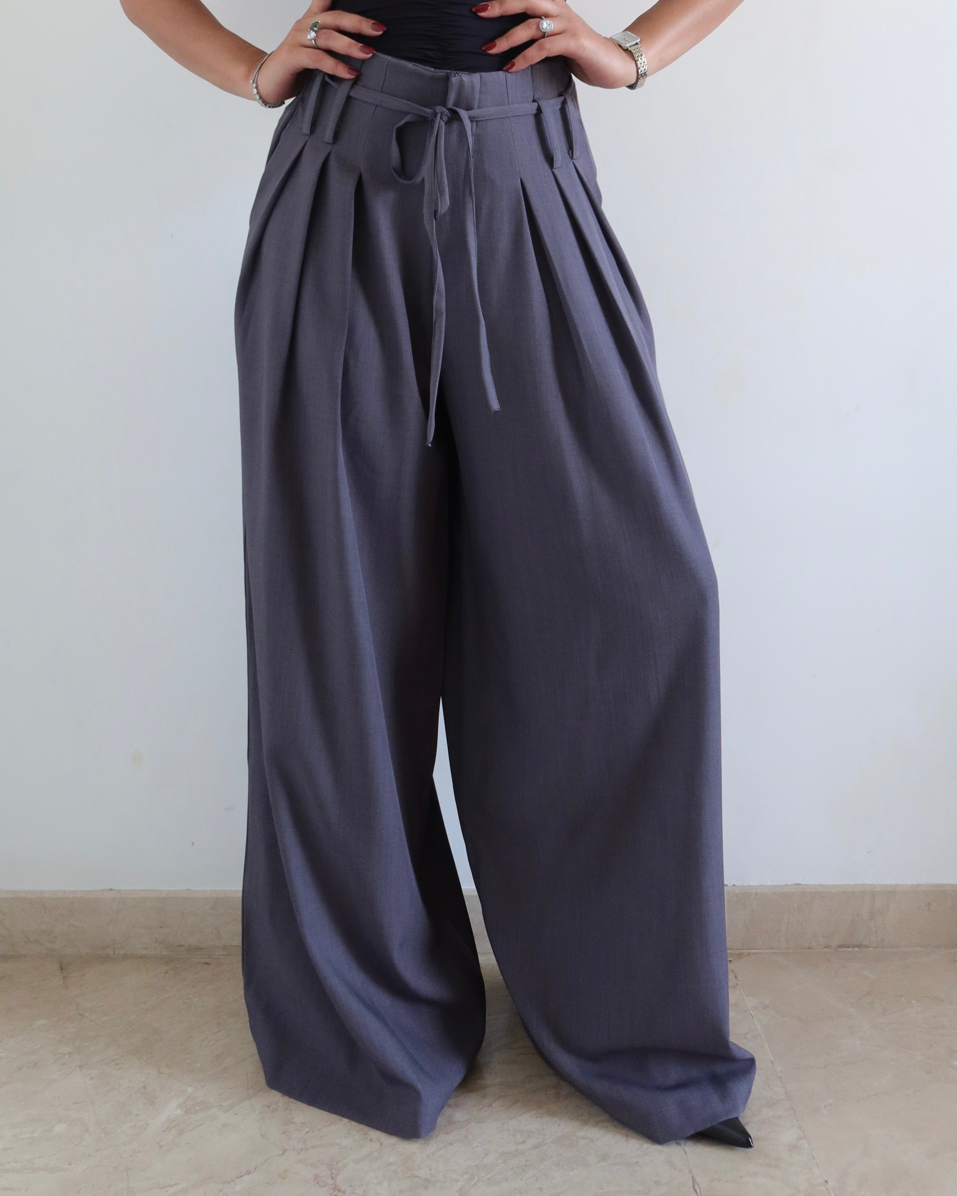 French Flow Pleated Wide Leg Pants