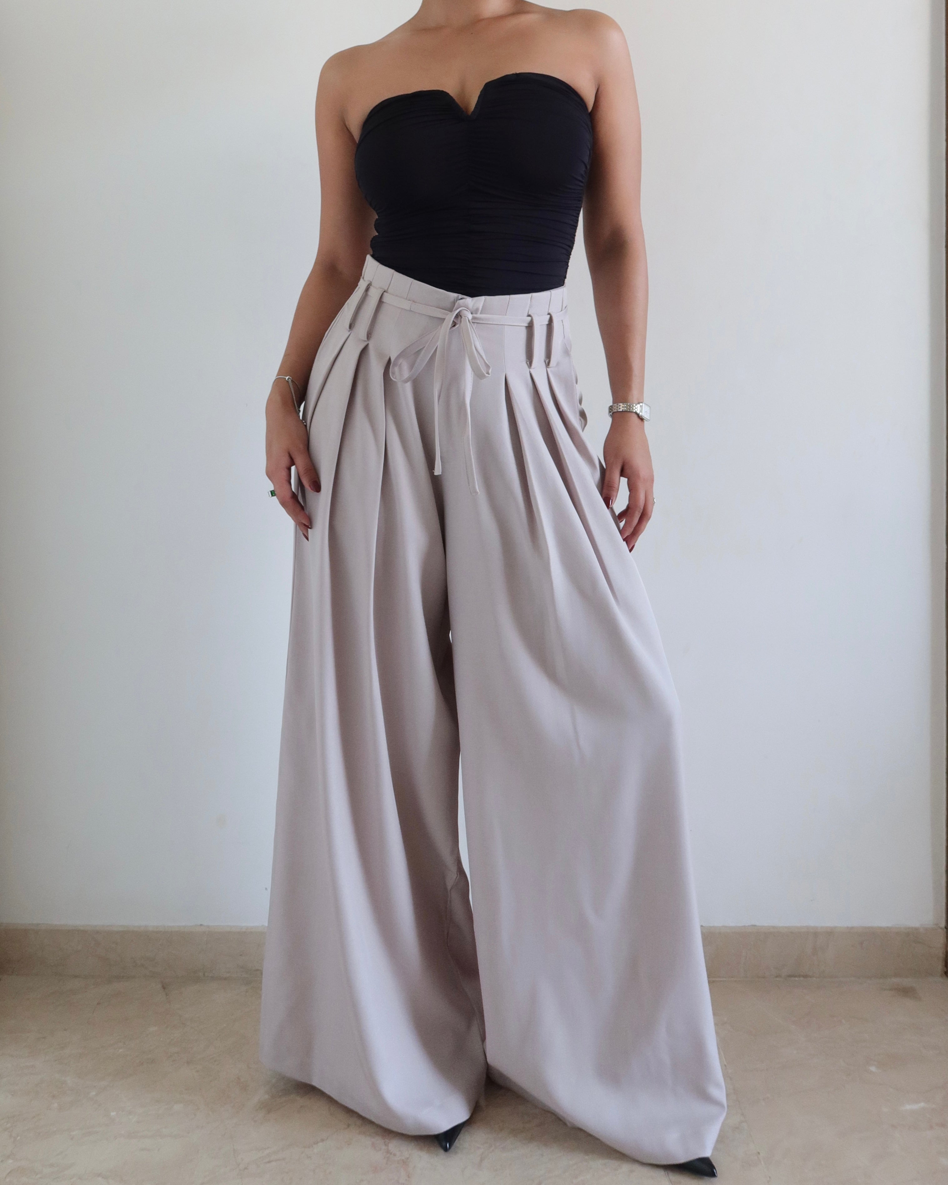 French Flow Pleated Wide Leg Pants