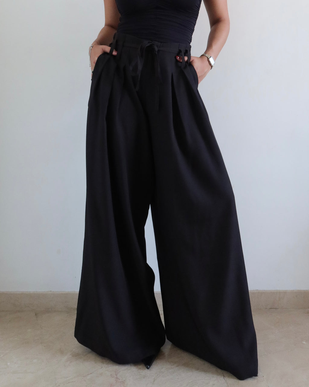 French Flow Pleated Wide Leg Pants