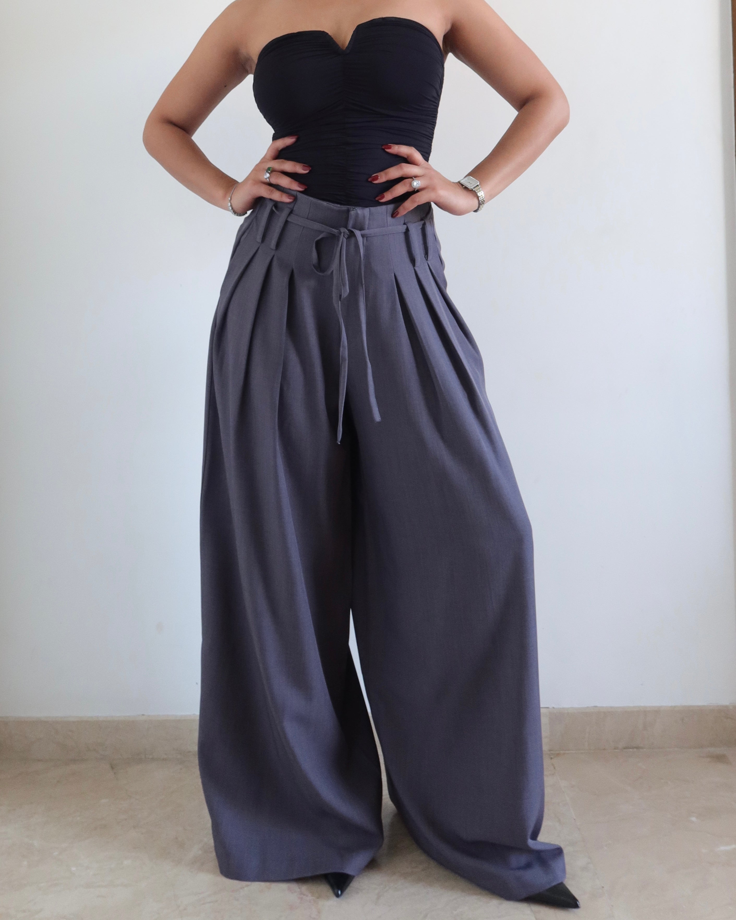 French Flow Pleated Wide Leg Pants