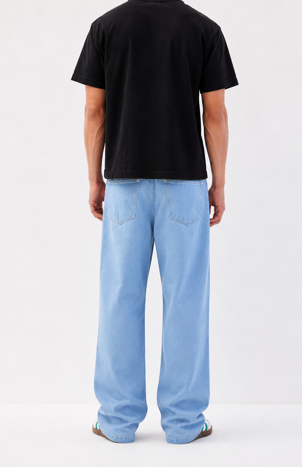 Slate Blue Baggy Fit Rigid Jeans