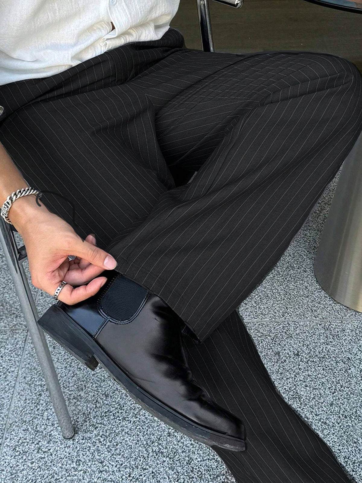 Korean Classic Stripe Trousers - Image 7