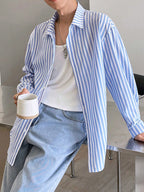 Modern Stripe Collared Shirt