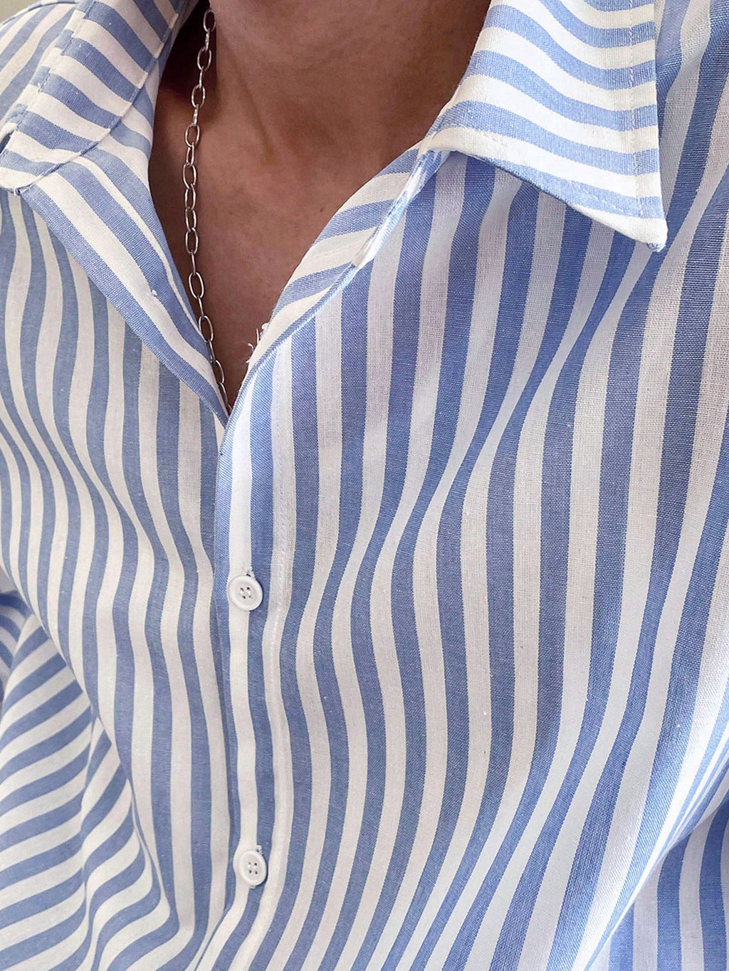Modern Stripe Collared Shirt