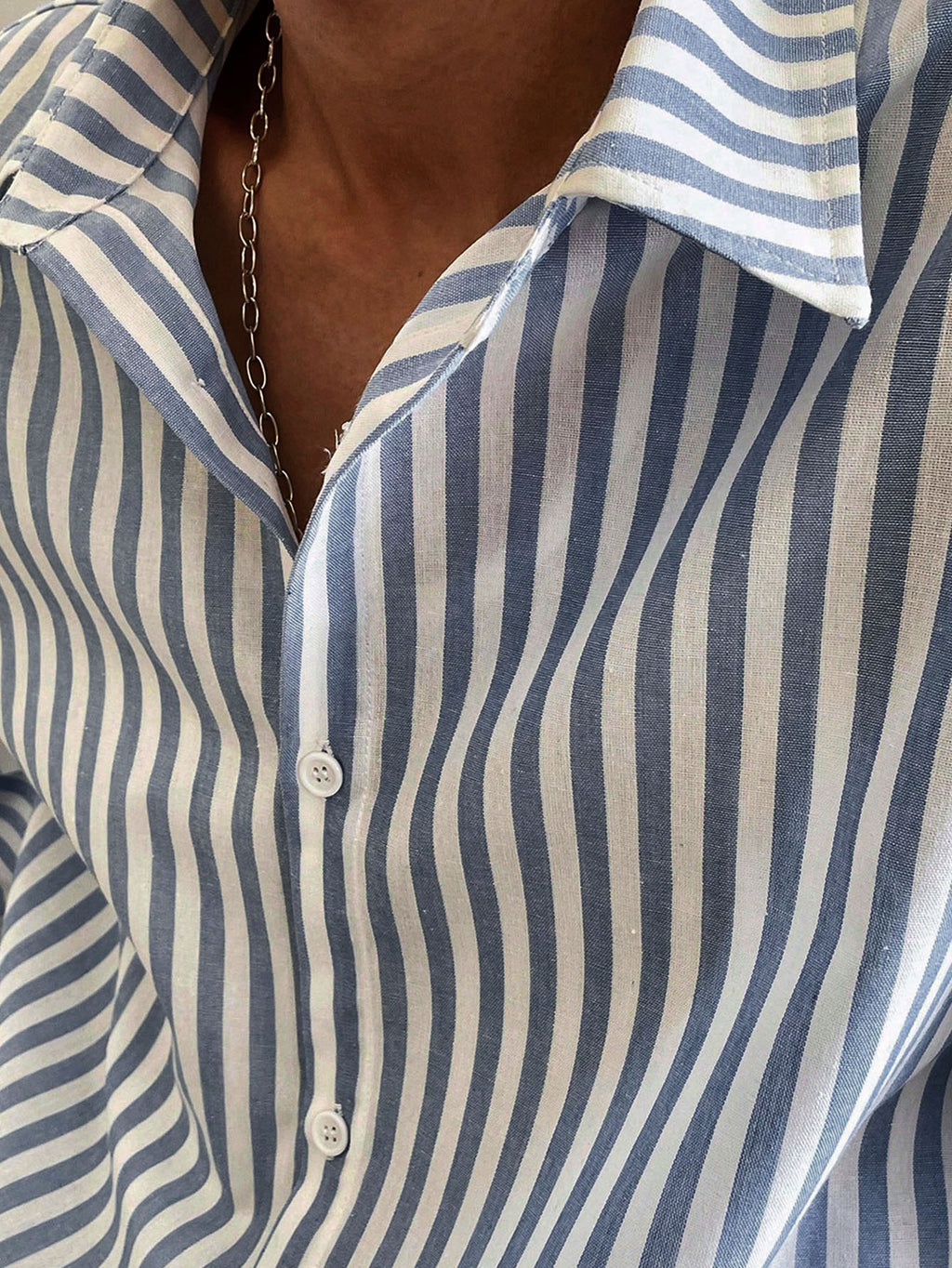 Modern Stripe Collared Shirt