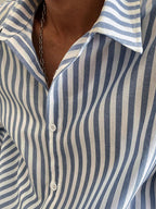 Modern Stripe Collared Shirt