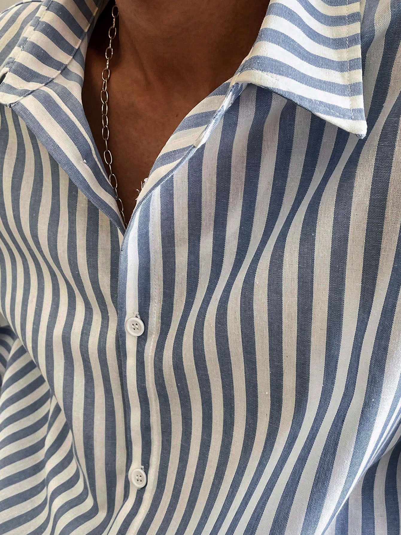 Modern Stripe Collared Shirt