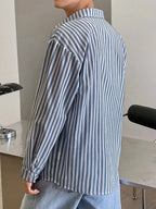 Modern Stripe Collared Shirt