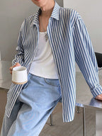 Modern Stripe Collared Shirt