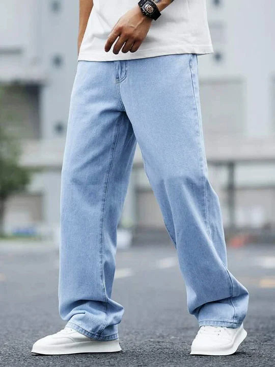 Slate Blue Baggy Fit Rigid jeans