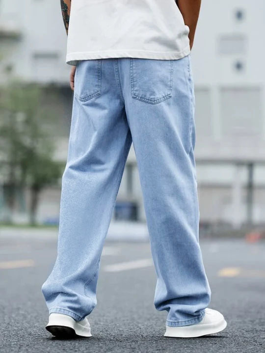 Slate Blue Baggy Fit Rigid jeans