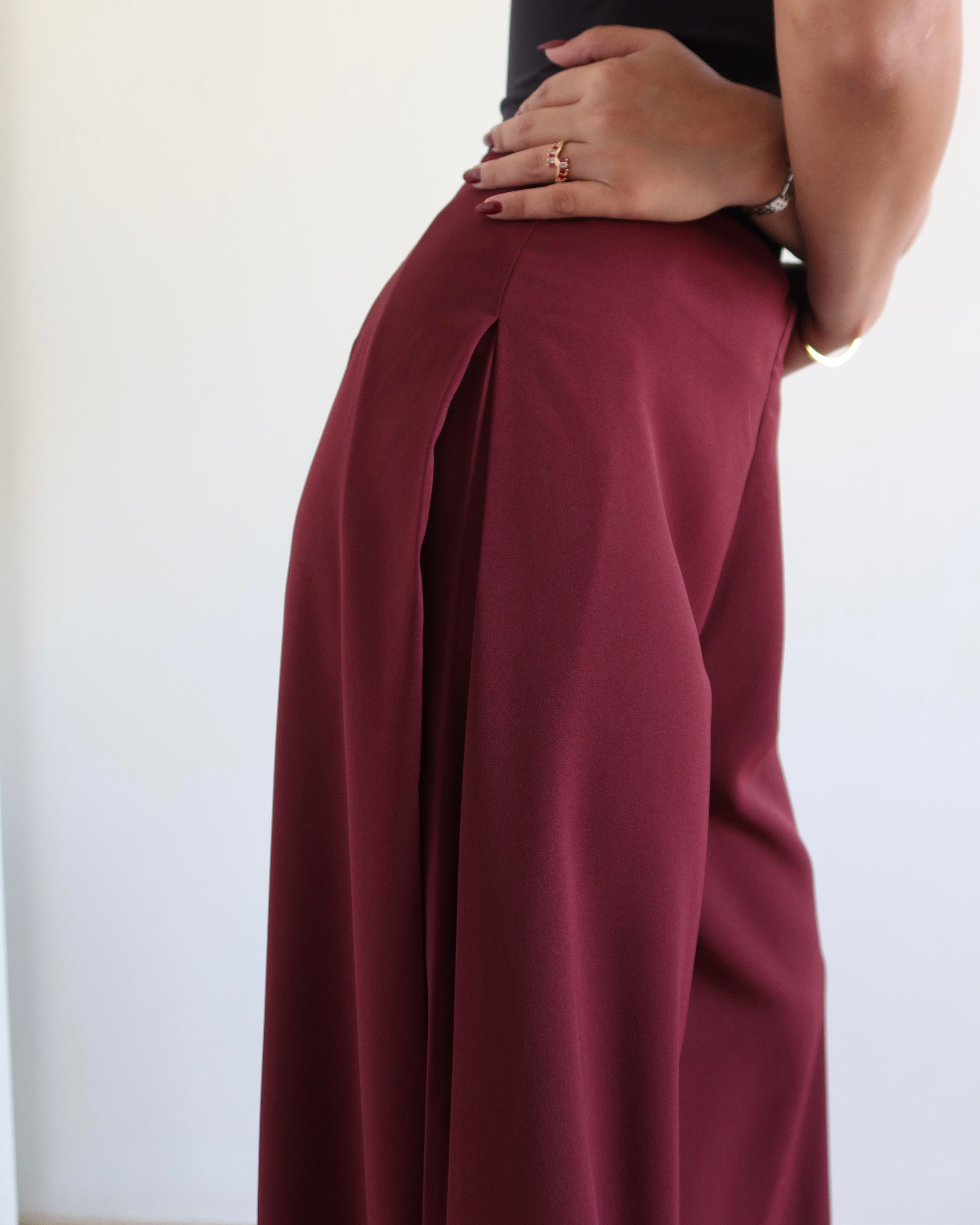 Soft Structure Side Draped Trousers