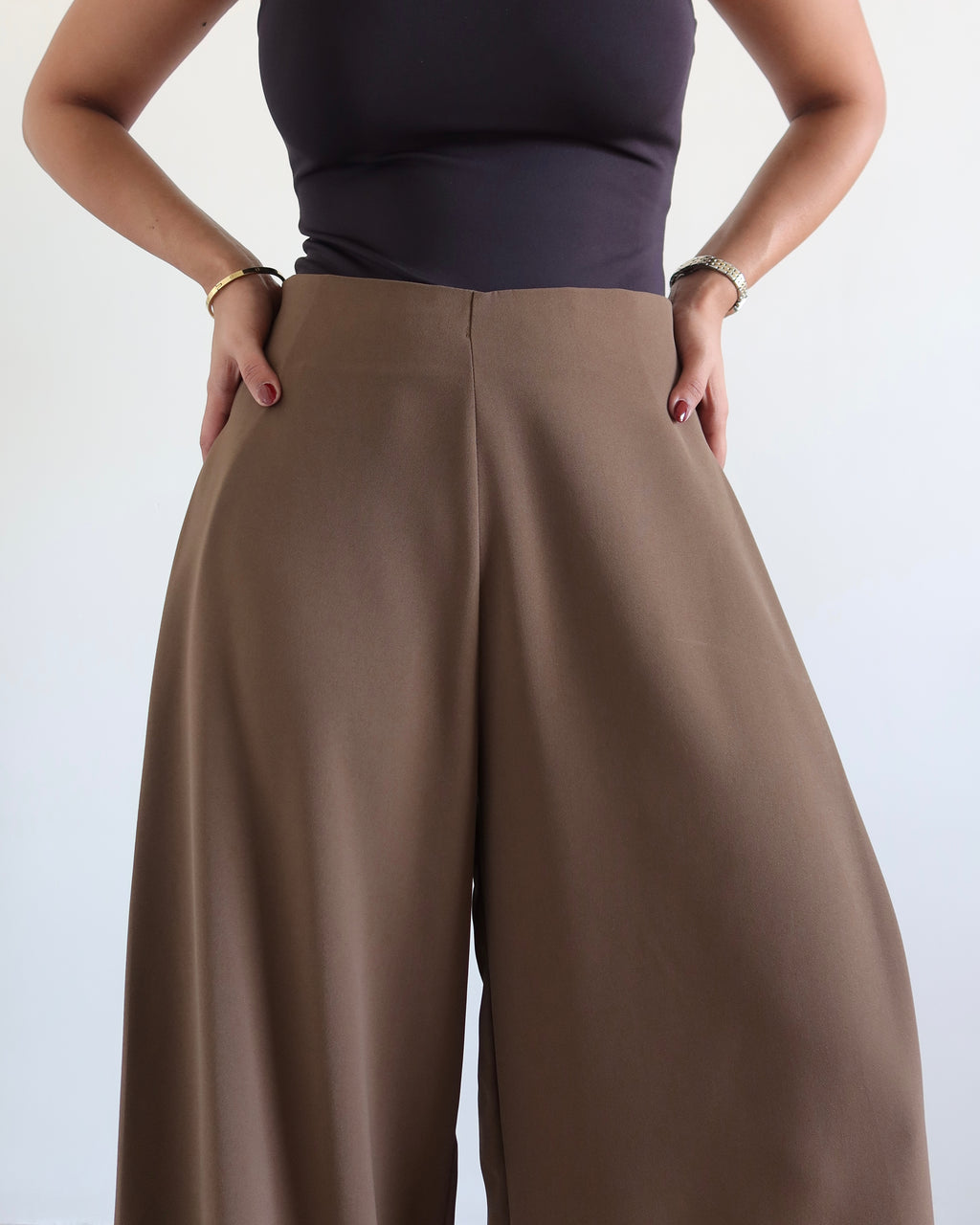 Soft Structure Side Draped Trousers
