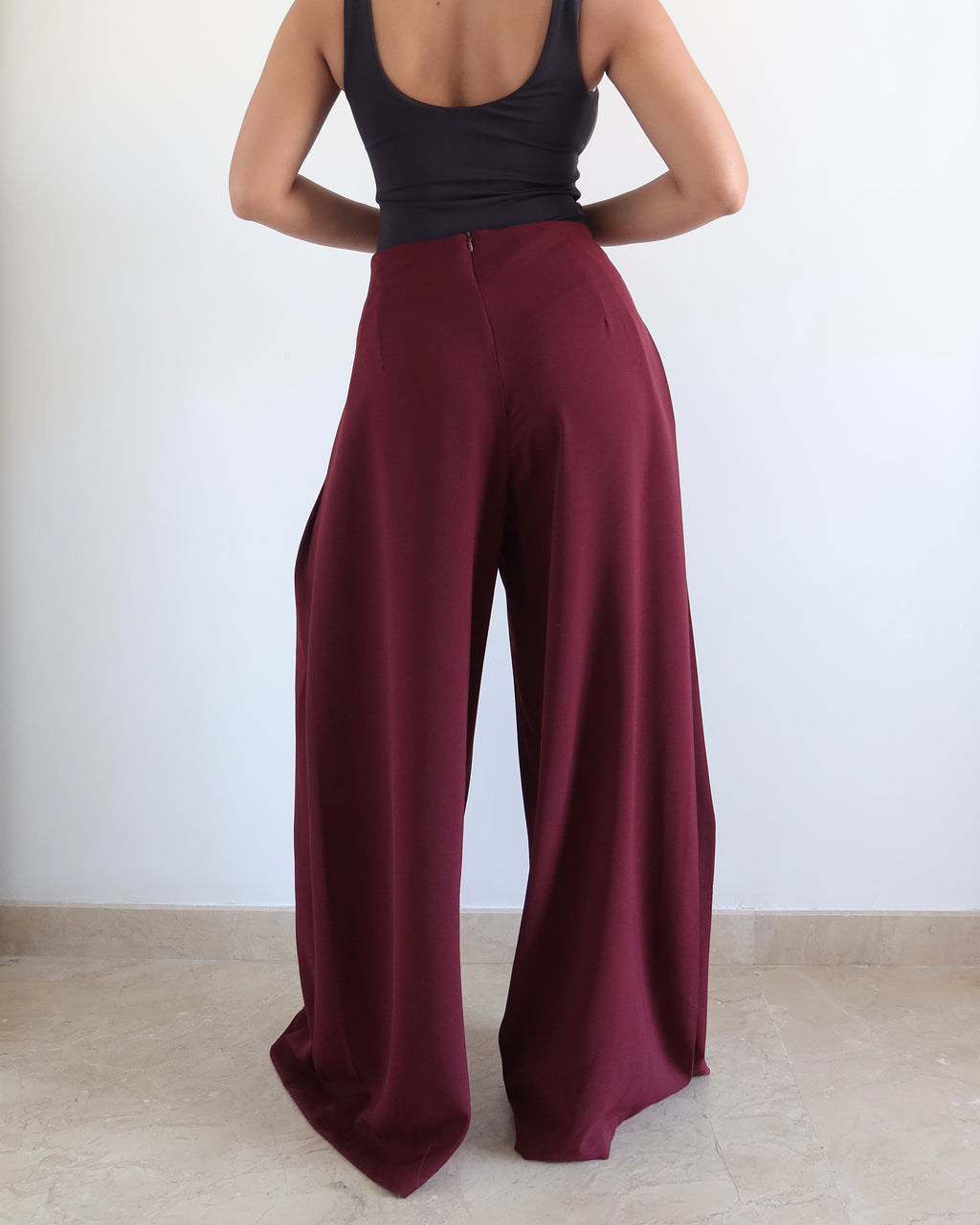 Soft Structure Side Draped Trousers