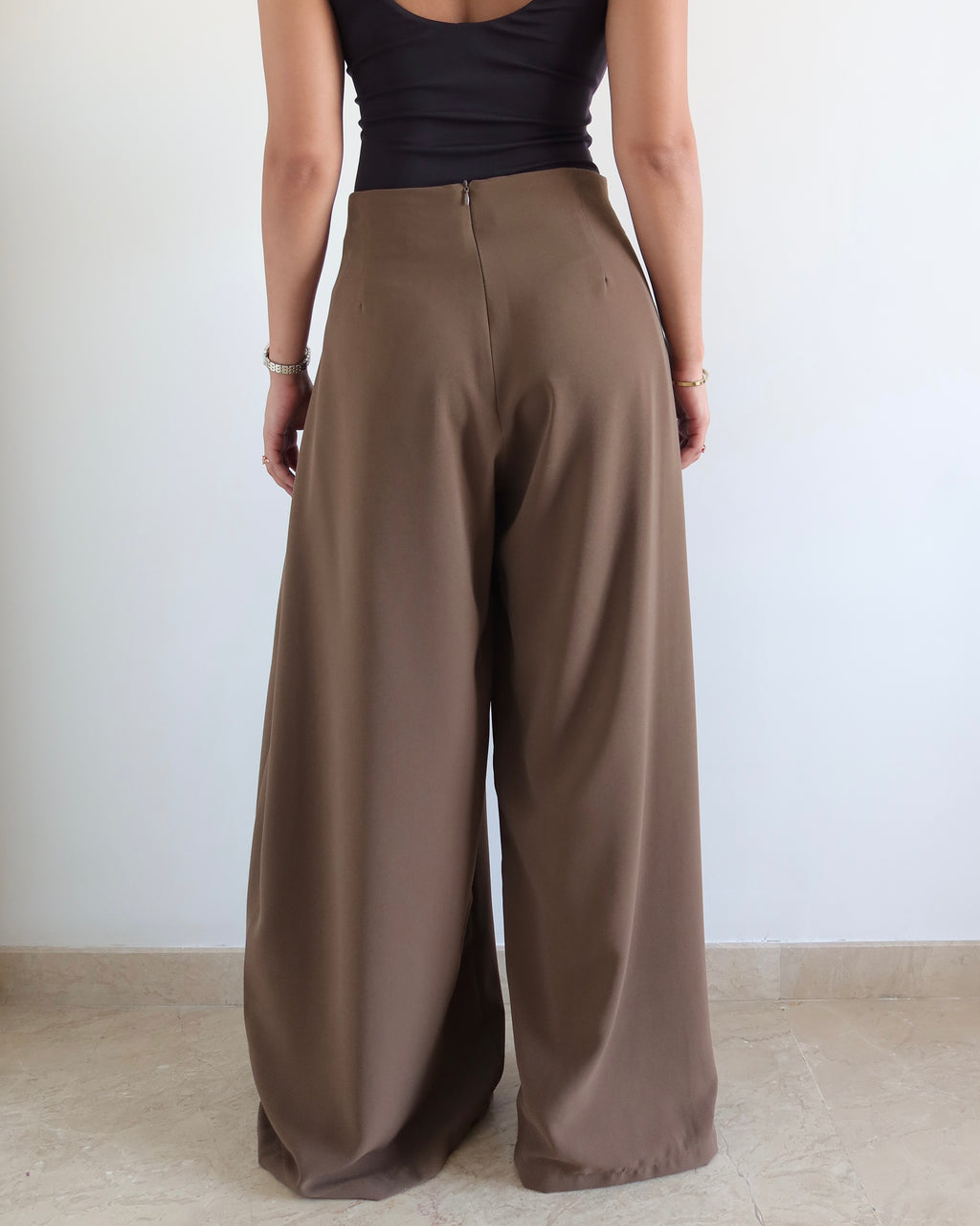Soft Structure Side Draped Trousers