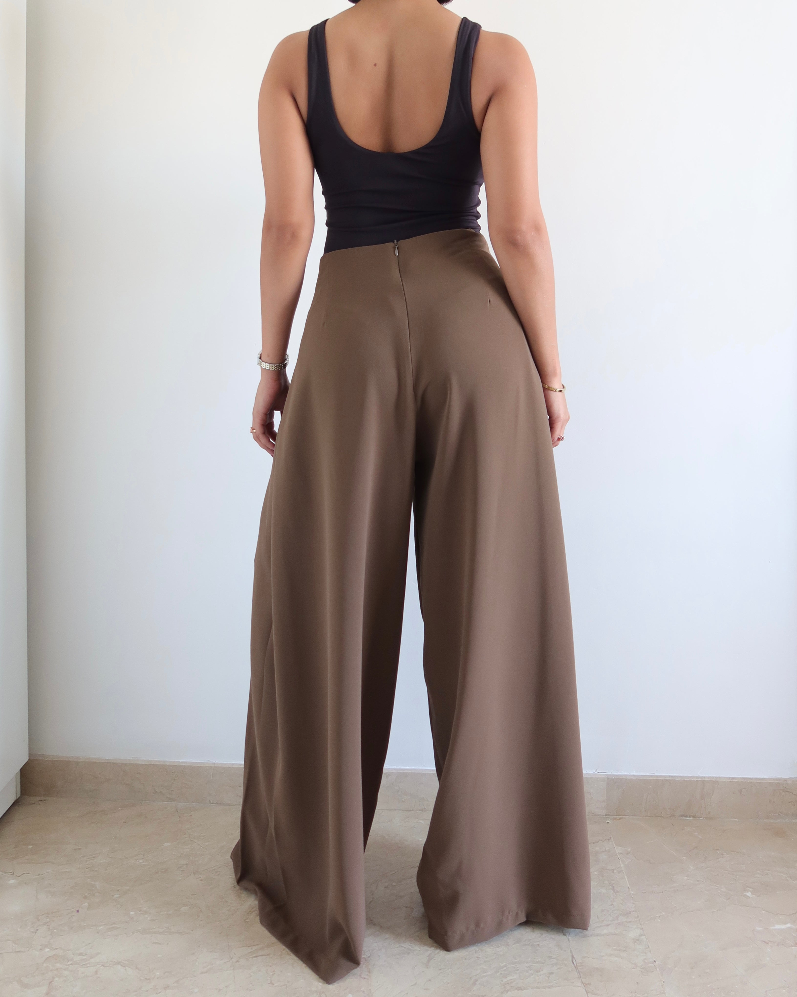 Soft Structure Side Draped Trousers