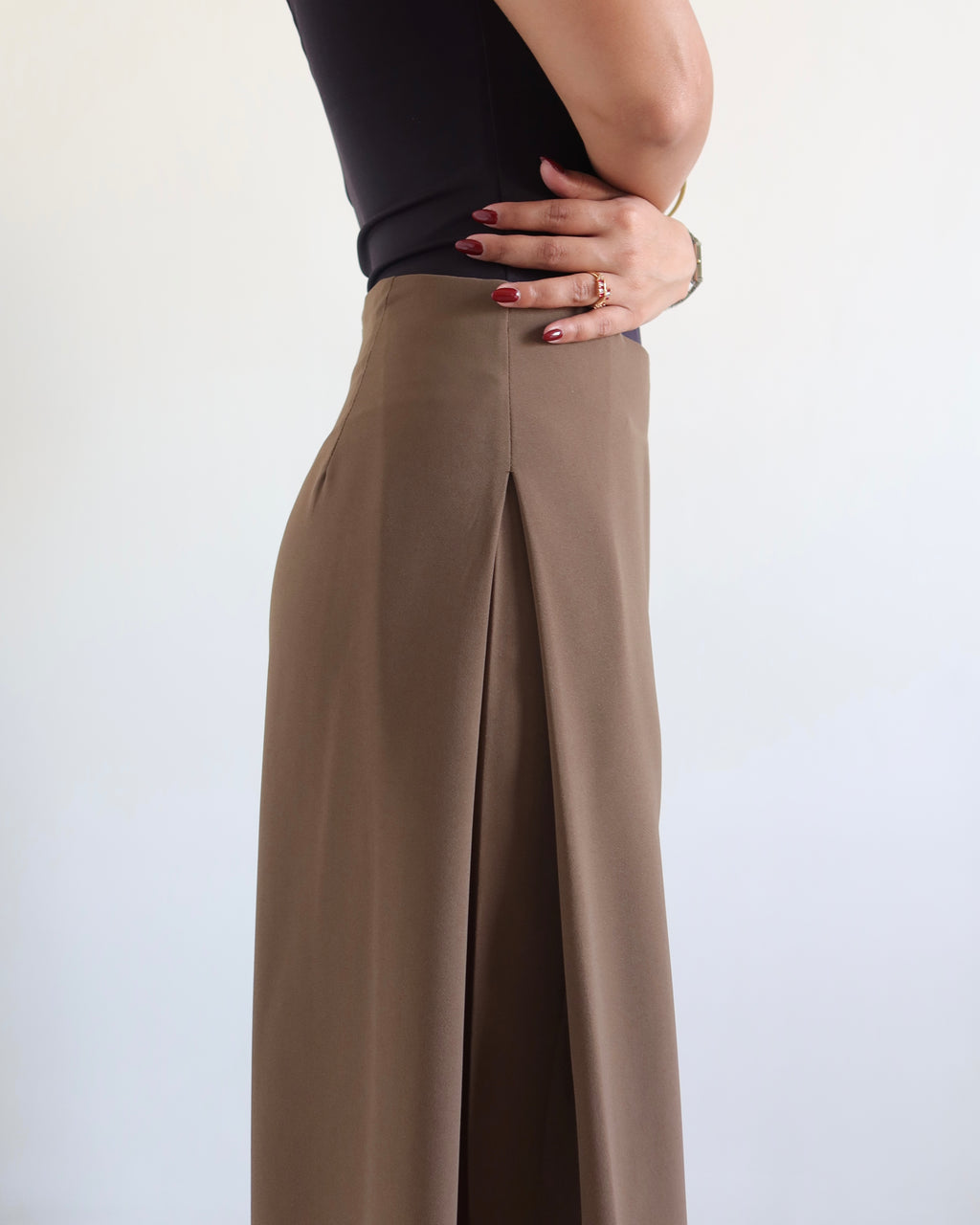 Soft Structure Side Draped Trousers