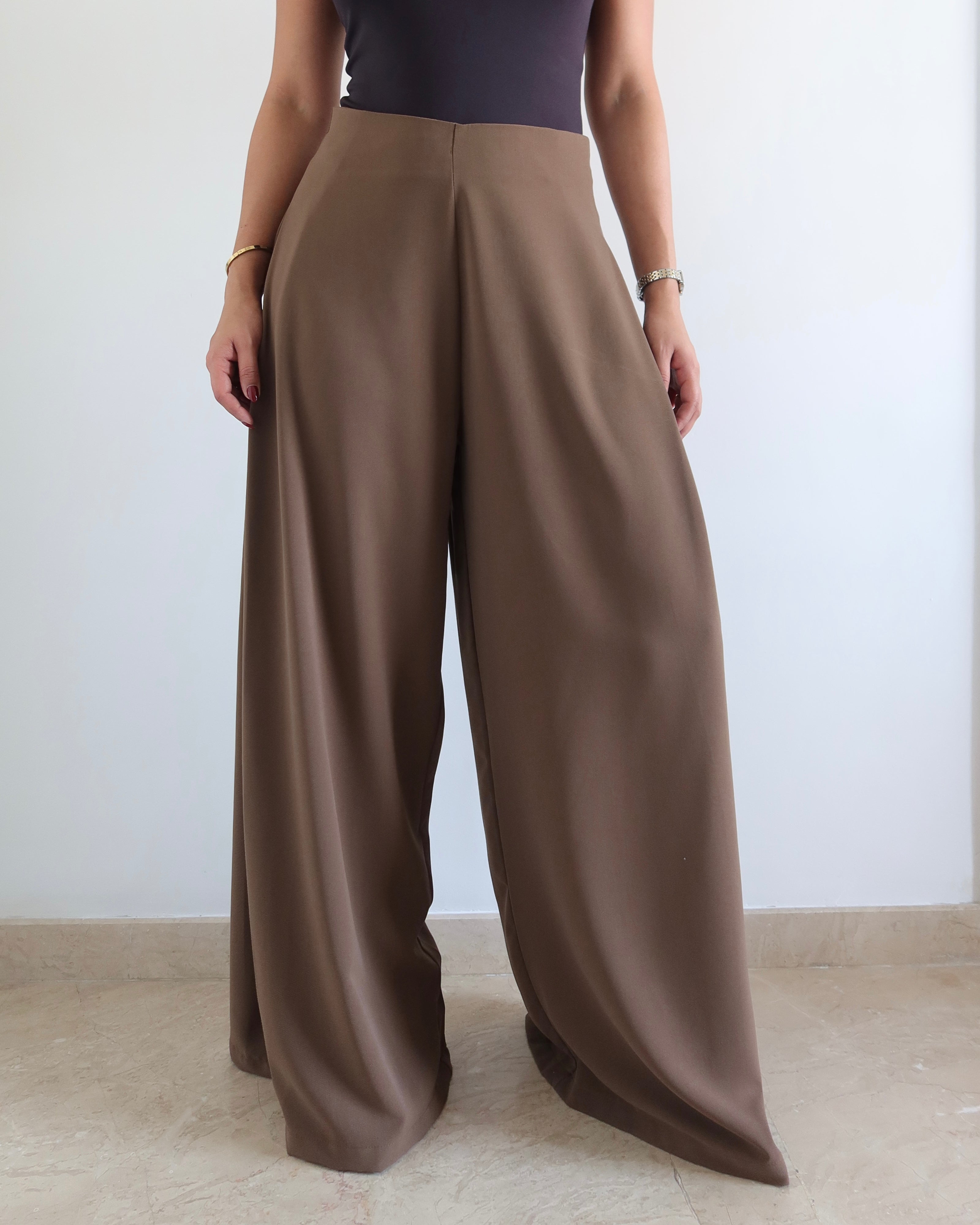 Soft Structure Side Draped Trousers