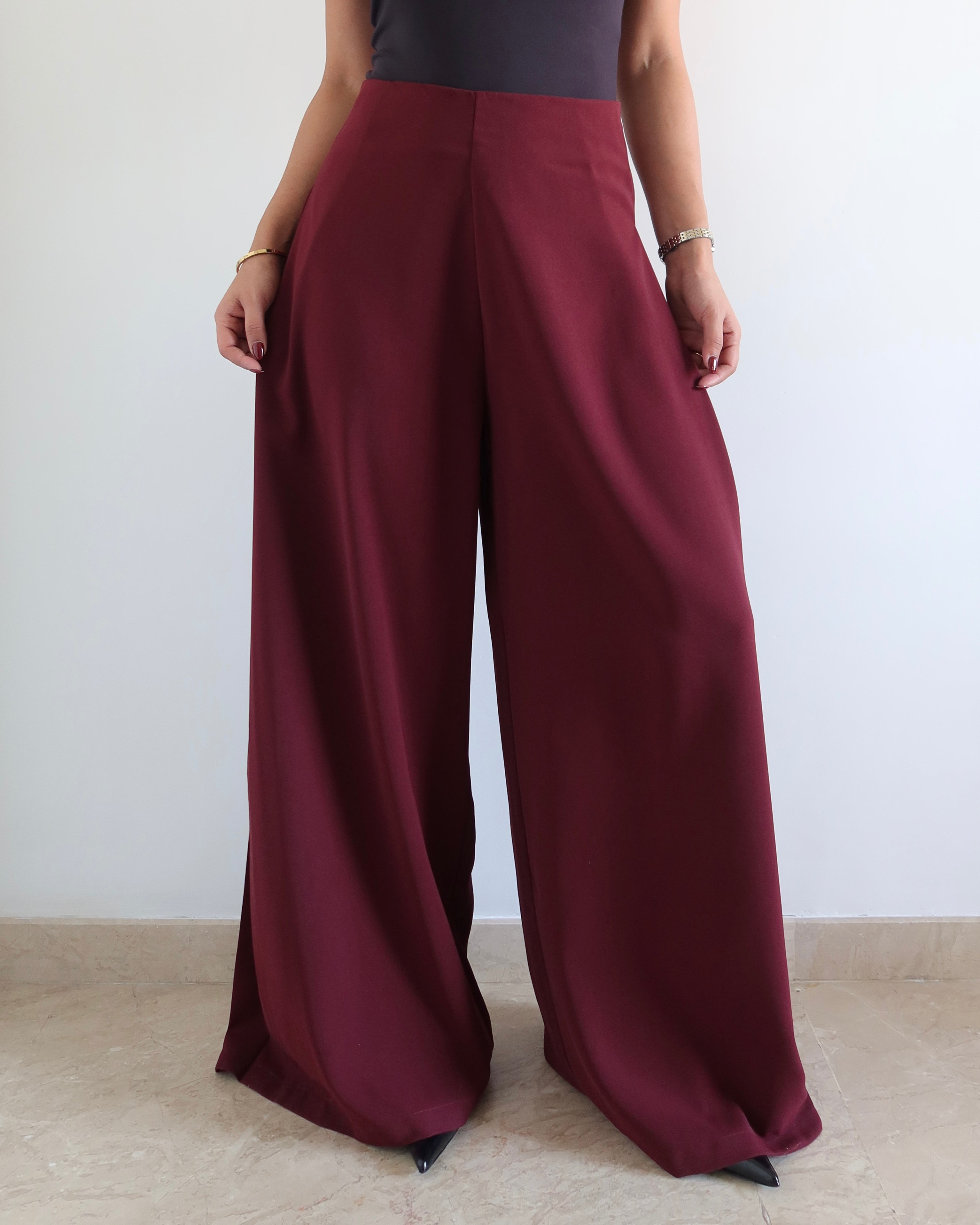 Soft Structure Side Draped Trousers