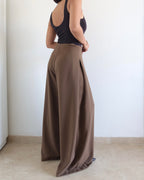 Soft Structure Side Draped Trousers