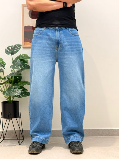 Glitch Blue Japan Baggy Jeans