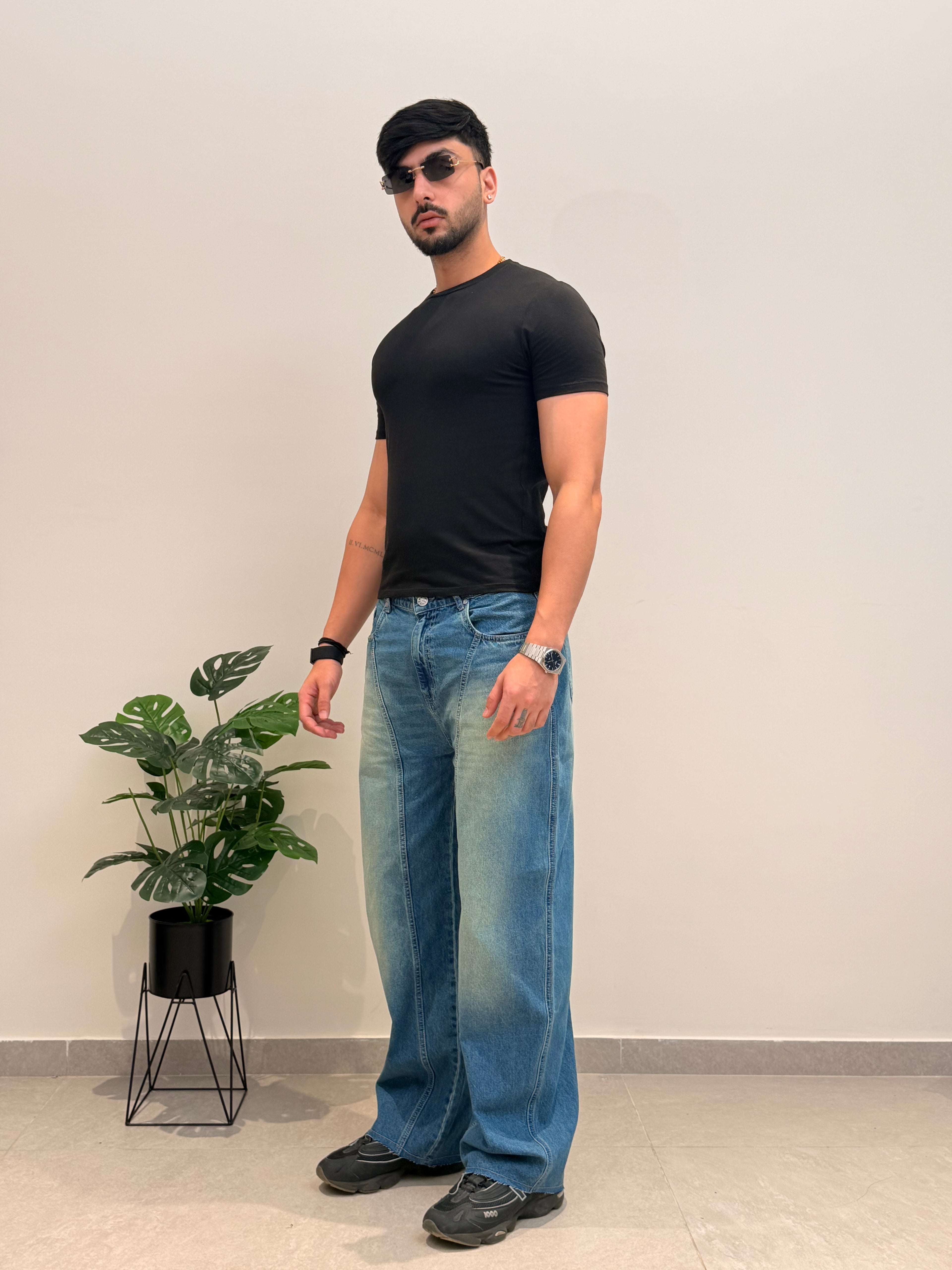 Heavy Collapse Edge Japan Baggy Jeans