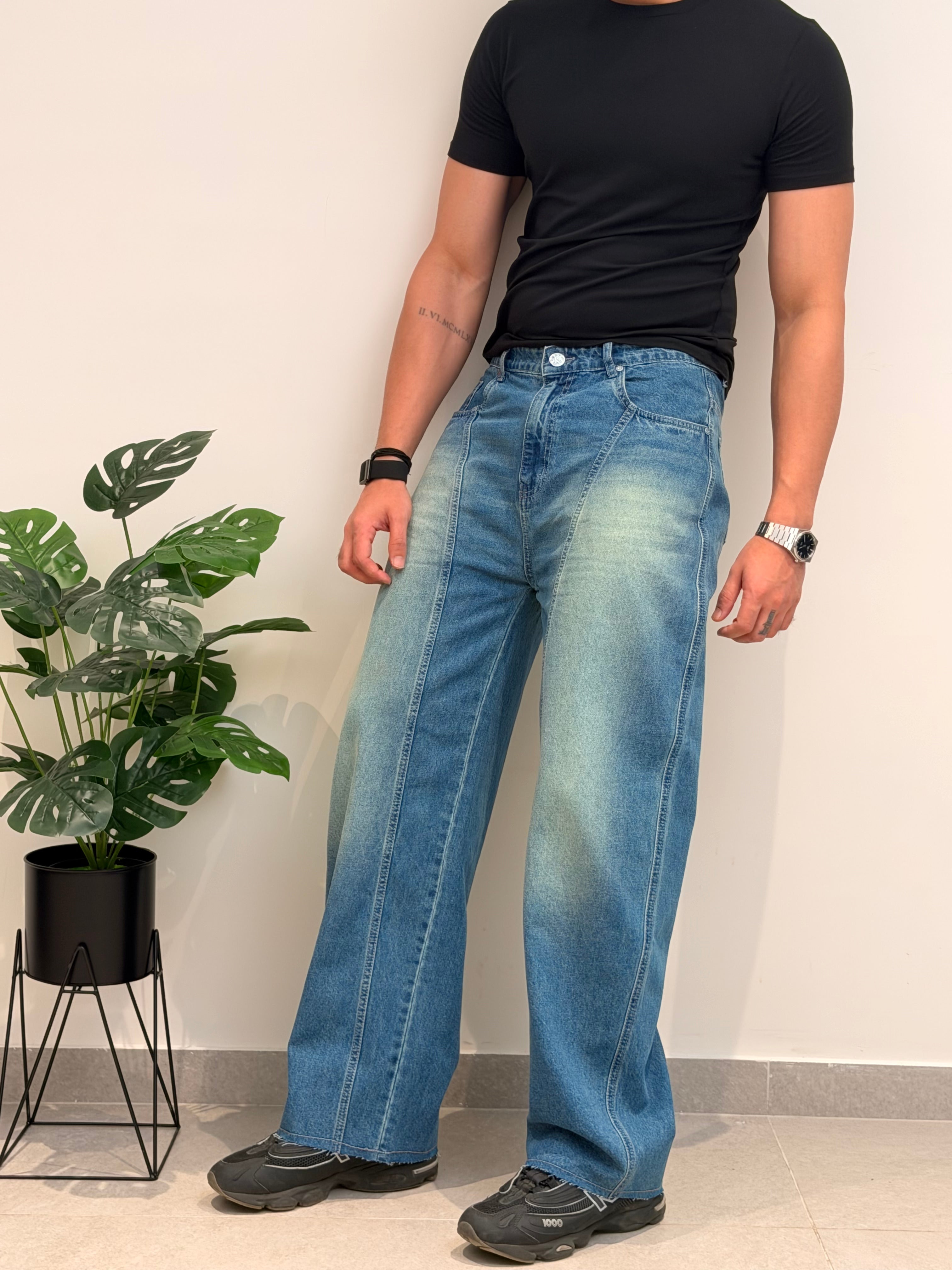 Heavy Collapse Edge Japan Baggy Jeans