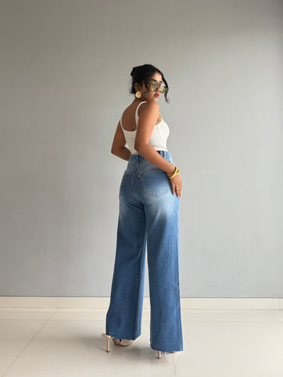 Pannel Play Wide Leg Jeans