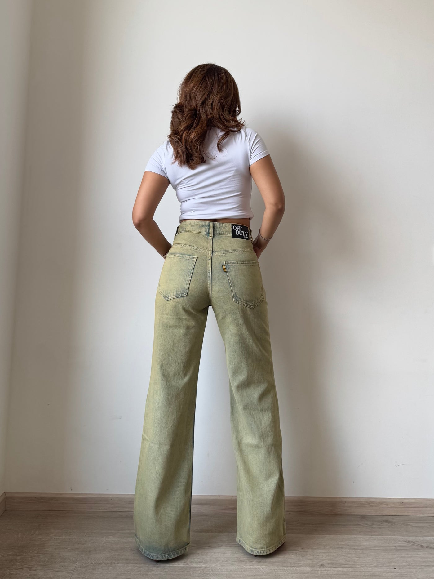 Shanghai Ash Blue Cloud Wide Leg Unisex Jeans