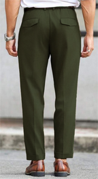 Refined Tailored Pleat Linen Pants