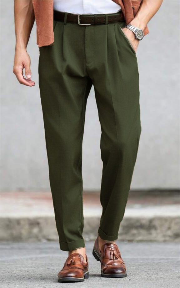 Refined Tailored Pleat Linen Pants