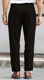 Refined Tailored Pleat Linen Pants