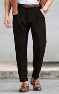Refined Tailored Pleat Linen Pants