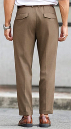 Refined Tailored Pleat Linen Pants